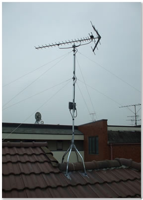 川越市的場、UHF/ブースター/2分配/既存撤去