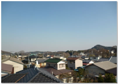 スカイツリー方向、住宅地