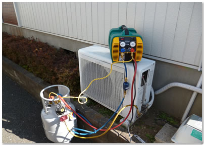 フロン回収、3台,アサダエコセーバーツイン、ガスR22