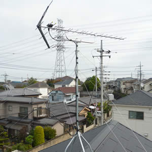 川越市豊田町でアンテナ８点張り