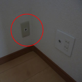 スカパー様にTV端子を増設