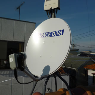 スペースディーバCSアンテナ設置