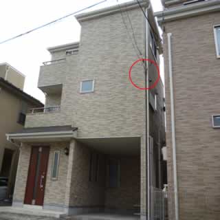 3階建てのアンテナ工事